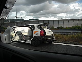 中国道でも事故渋滞していました。 中国道でも事故渋滞していました。